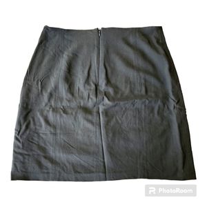 Calvin Klein Dark Gray Mini Pencil Skirt 100% Wool 14